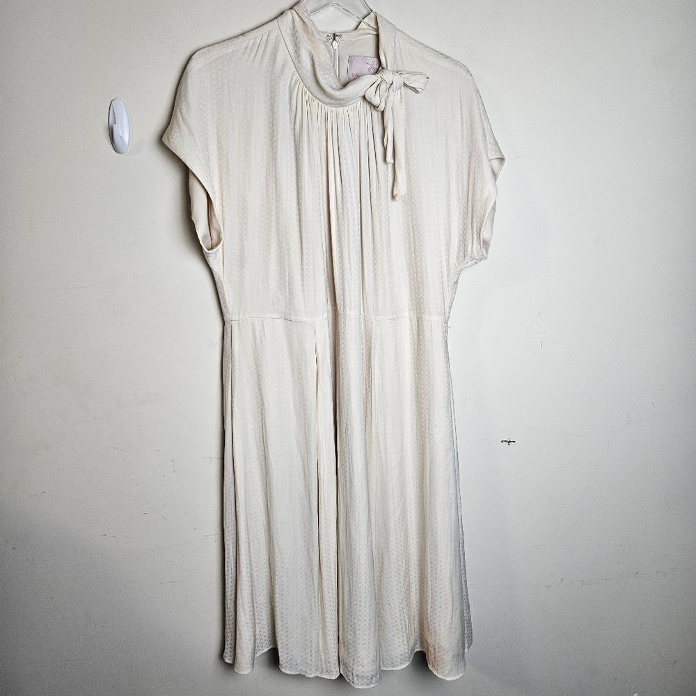 Girl Meets Glam Aimee Neck Tie Trumpet Flare Dress 18